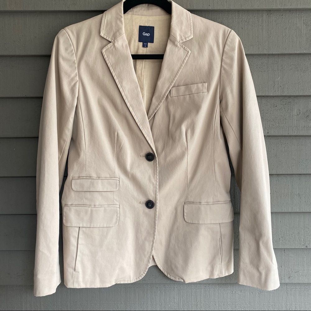 Gap Women’s Blazer Jacket Sz 6 Tan